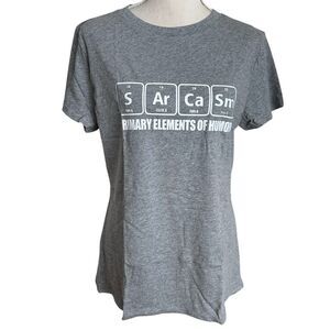 Gray Sarcasm Elements Graphic T-shirt